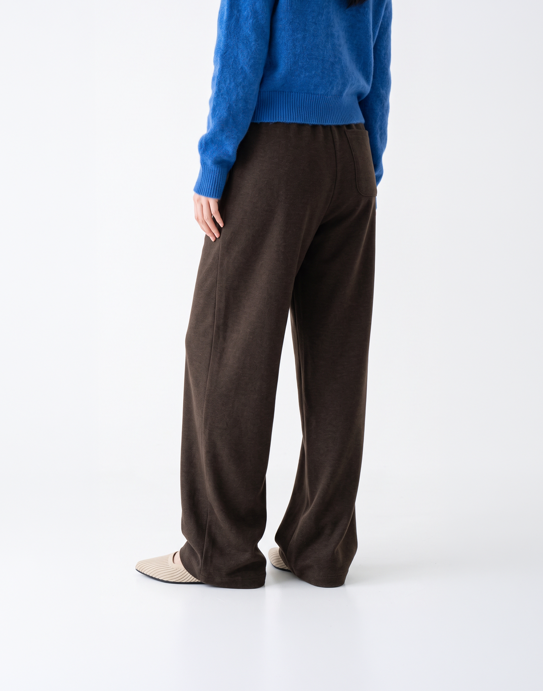 Buttery Soft, Warm With Elastic Waistband Highland Wool Pants With Pockets