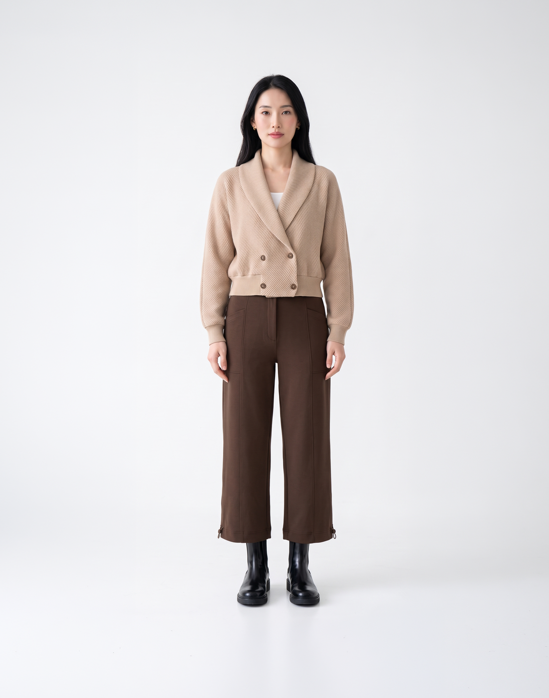 Wrinkle-Free, Butery Soft & Stretchy With Stretchy Waistband Arc Pants & Adjustable Hems