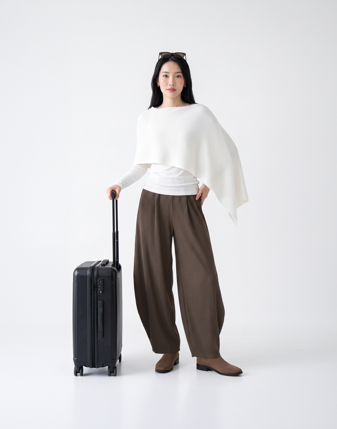 Wrinkle-Free, Cooling & Breathable Free Size Pleated Nola Pants