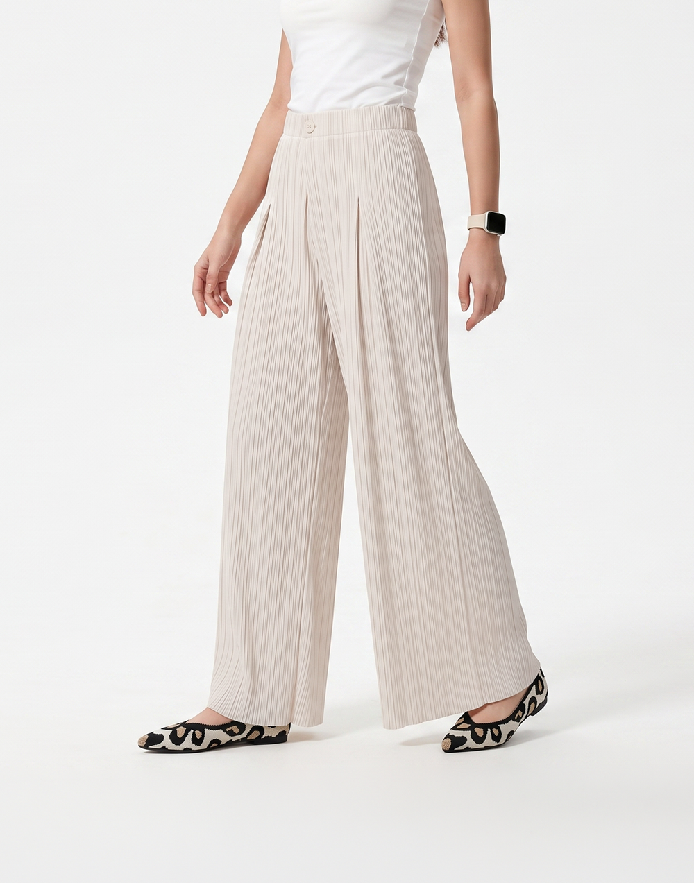 Wrinkle-Free, Cooling & Breathable Free Size Avenue Pants With Stretchy Waistband & Pockets