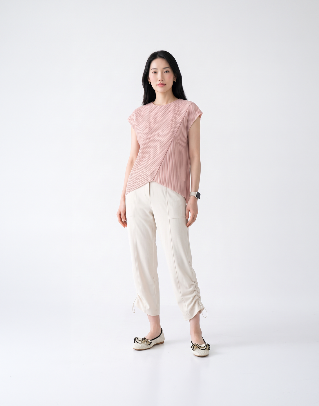 Wrinkle-Free, Butery Soft & Stretchy With Stretchy Waistband Arc Pants & Adjustable Hems