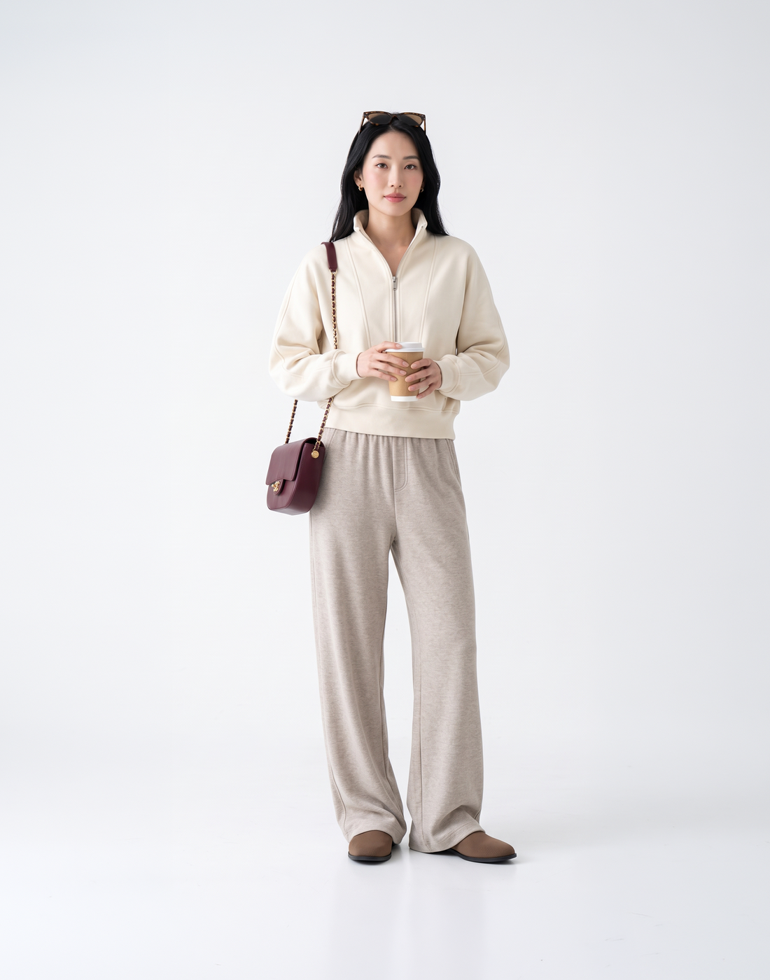 Buttery Soft, Warm With Elastic Waistband Highland Wool Pants With Pockets