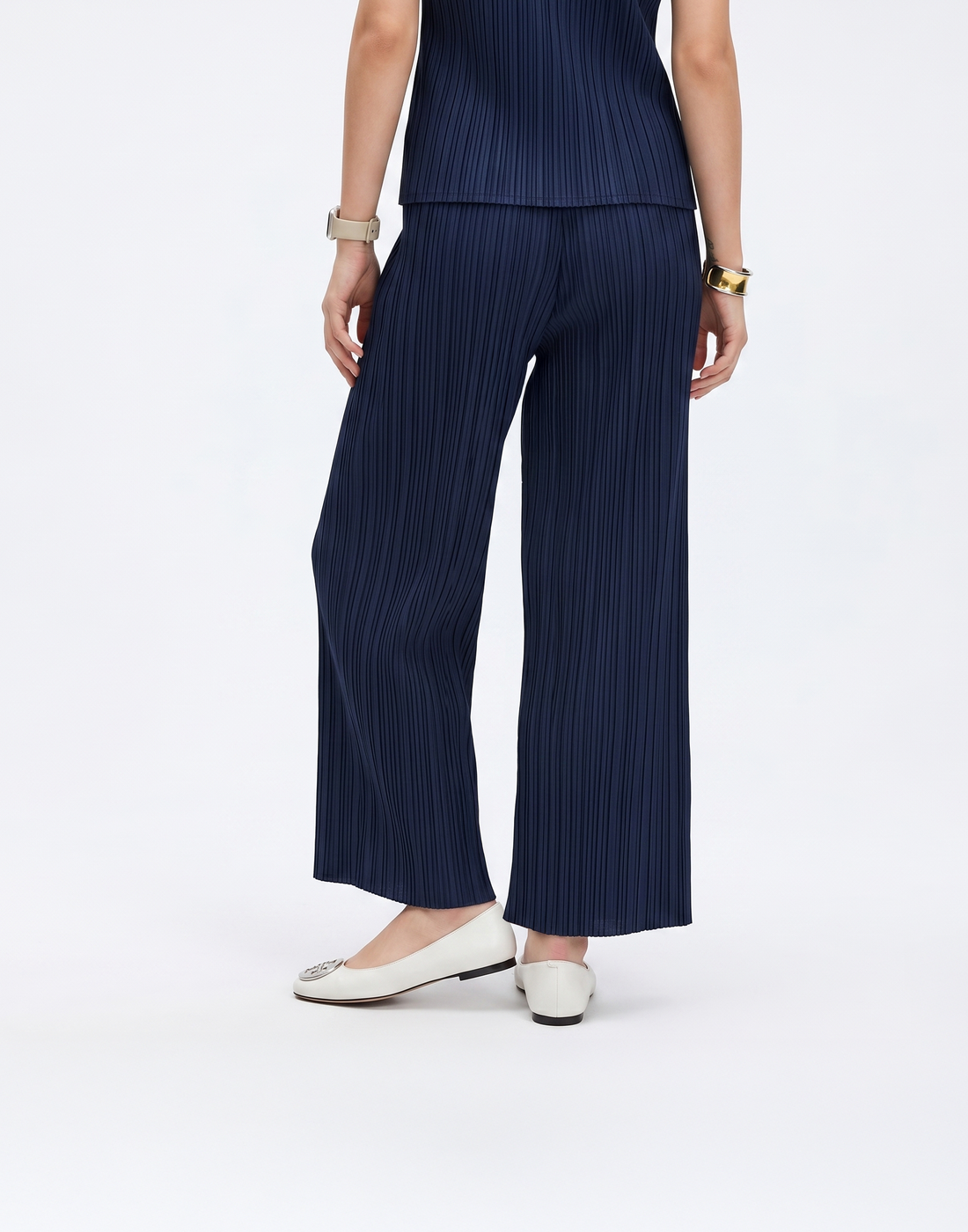 Cooling, Wrinkle-Free With Stretchy Waistband Timeless Trousers With Pockets