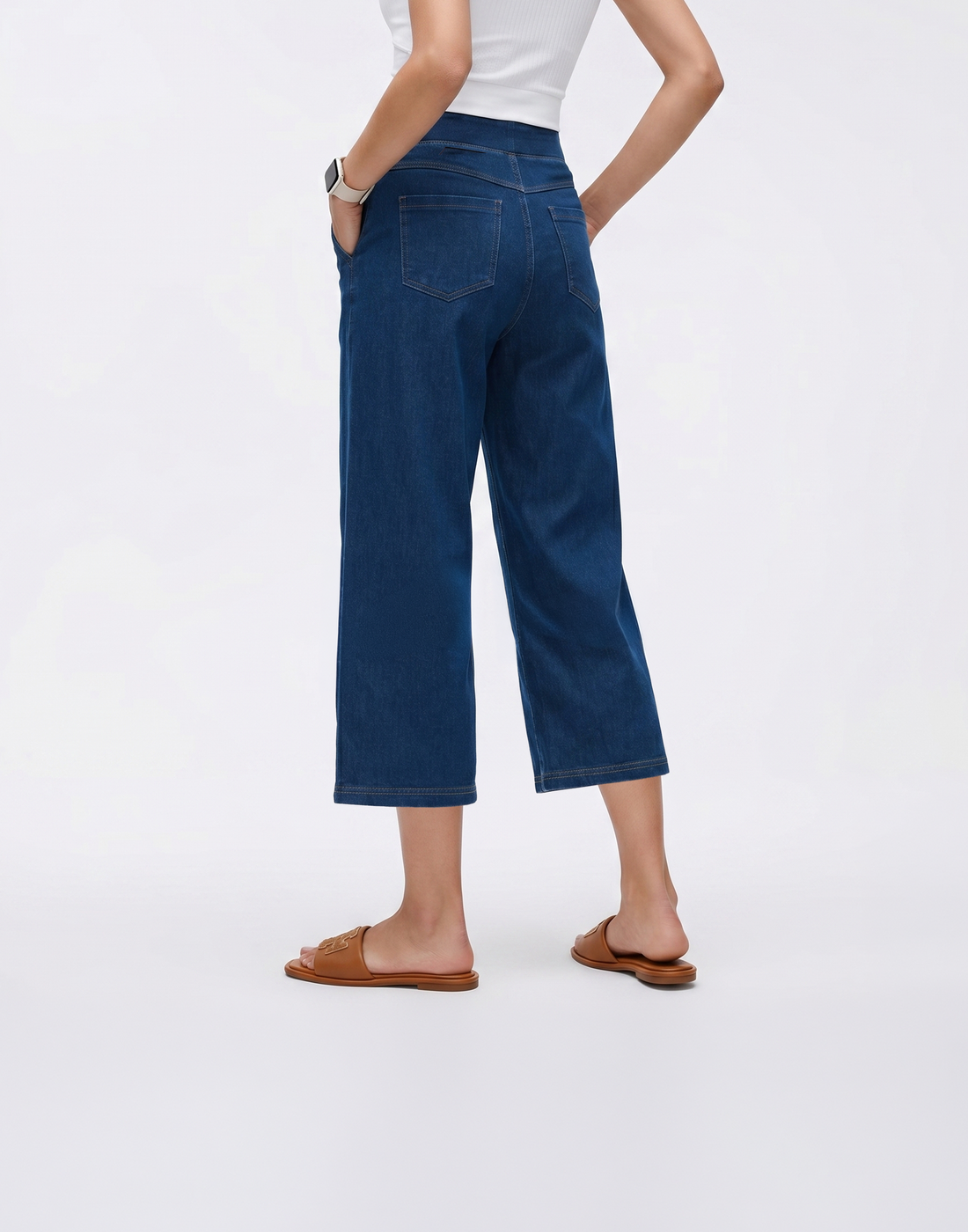 Cooling, Stretchy With Tummy Control Chill 7/8 Denim Pants - For Petites