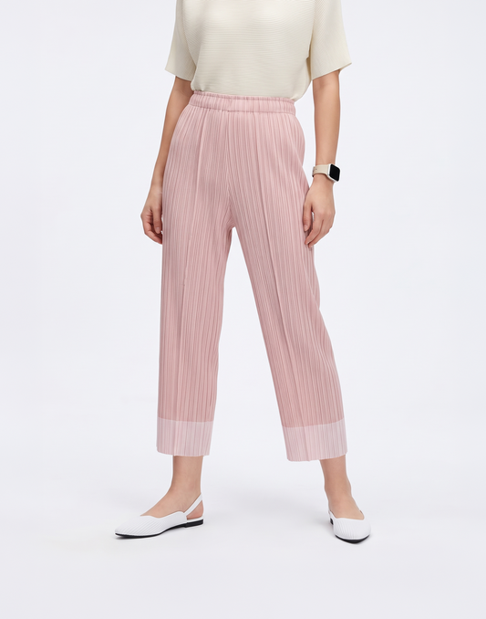 Wrinkle-Free, Cooling & Breathable Slim Cut Petite Fluid Pants With Cuffs