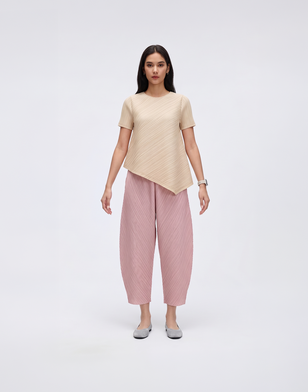 Wrinkle-Free, Cooling & Breathable Billow Pants With Elastic Waistband