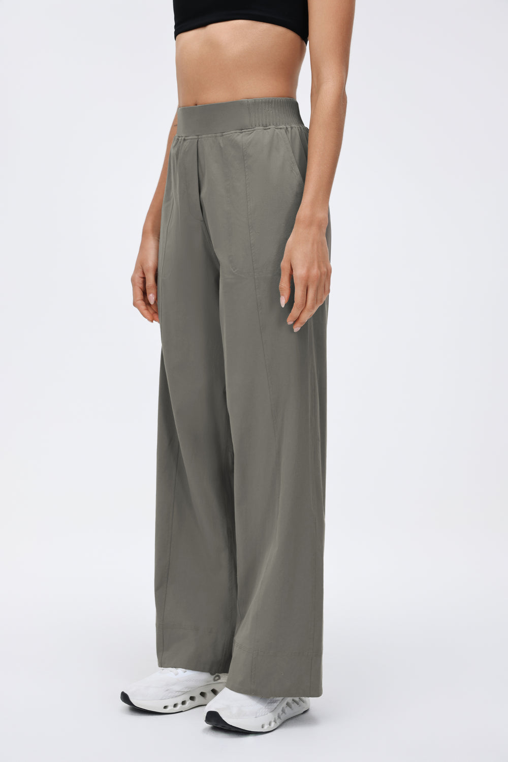 Wrinkle-Free, Cooling & Breathable FlexWork Pants With Stretchy High Waistband With Pockets