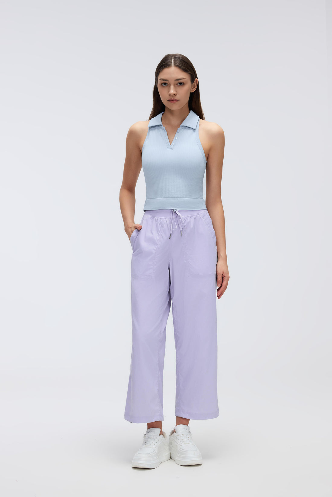 2-In-1 Wrinkle-Free, Cooling & Stretchable Tummy Control Swap Pants With 4 Pockets - For Petities