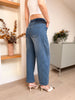 Buttery Soft Fleece Jeans Pants With Stretchable Waistband & Pockets
