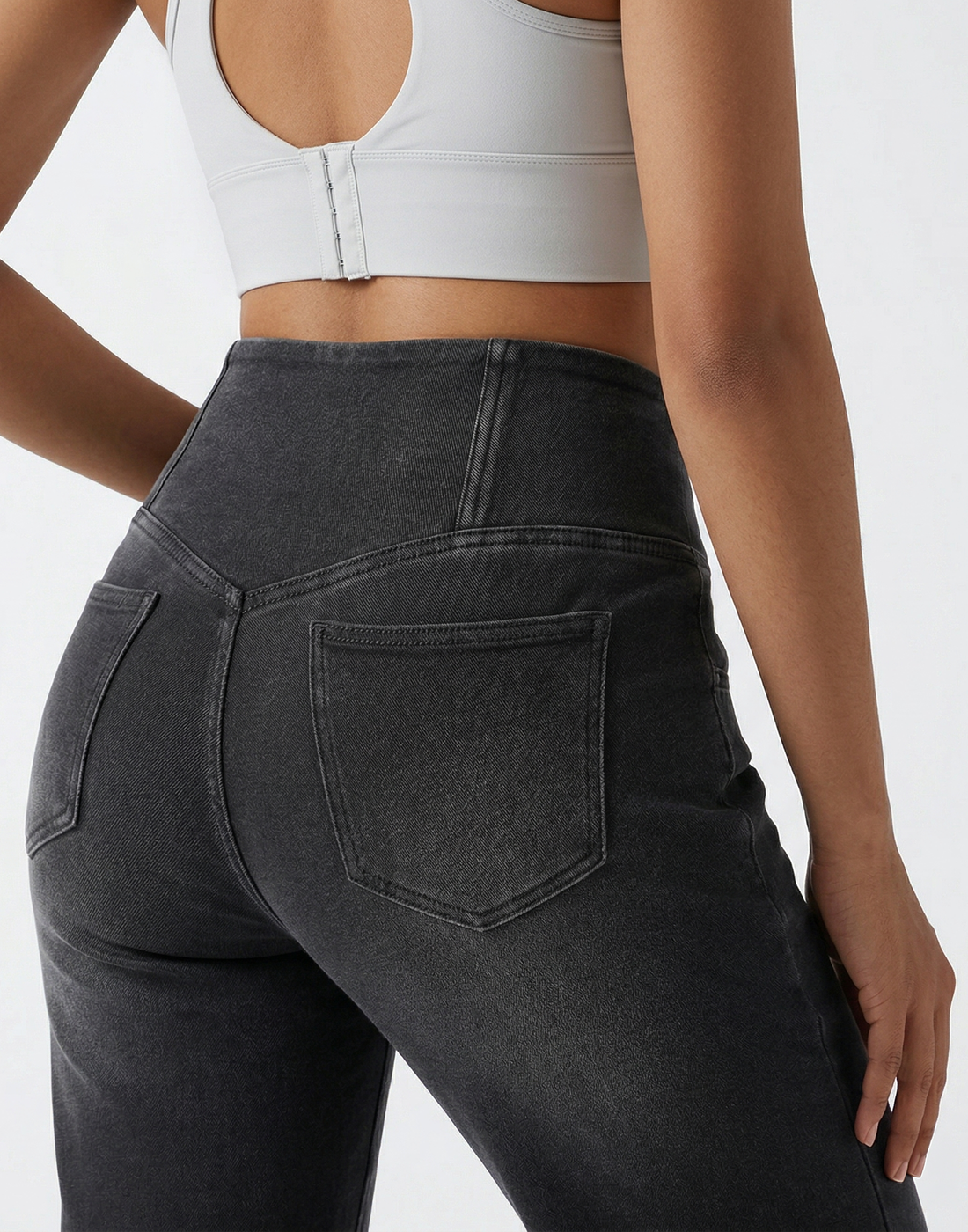 Cooling, Buttery Soft, Stretchy With Tummy Control Wide-Leg Snatch Jeans