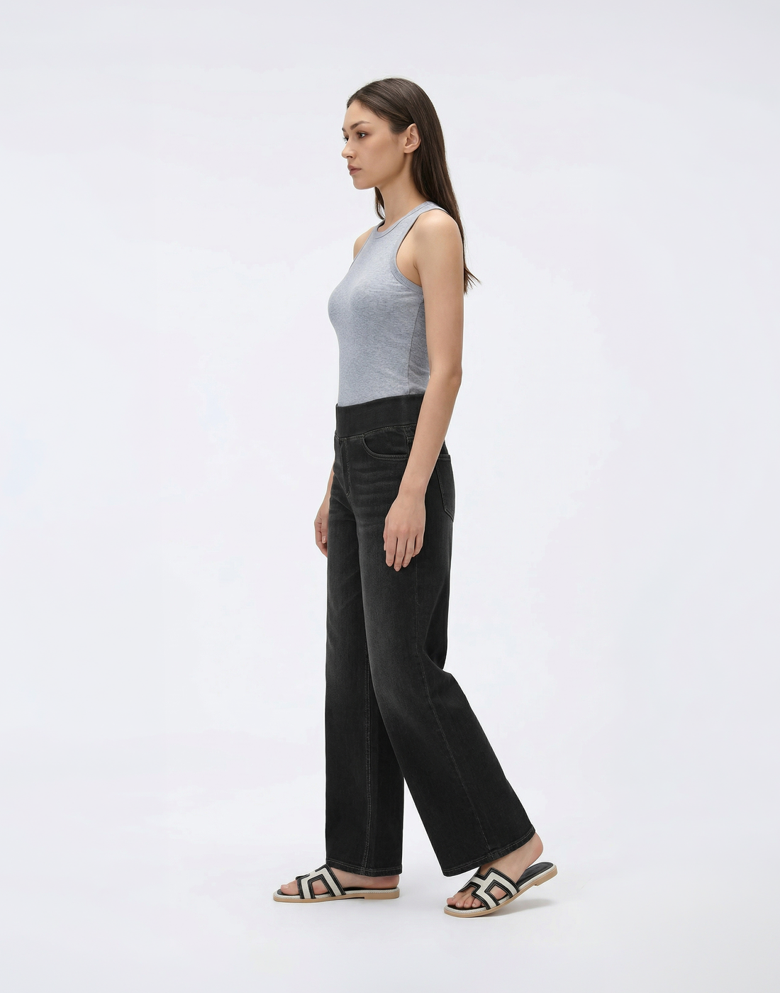 Cooling, Buttery Soft & Stretchy With Tummy Control Wide-Leg Corecontrol Jeans
