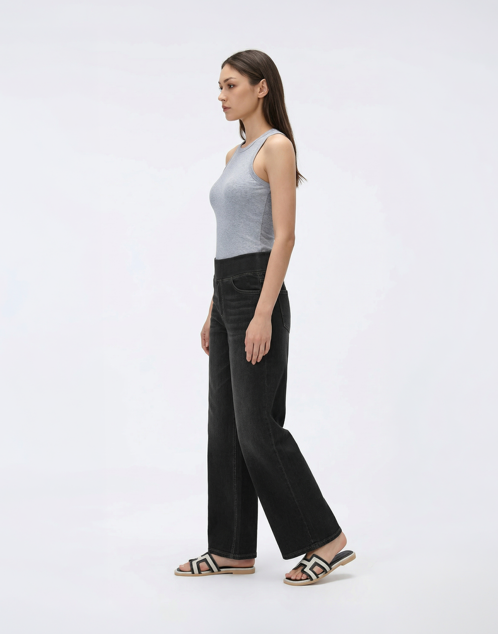 Cooling, Buttery Soft & Stretchy With Tummy Control Wide-Leg Corecontrol Jeans