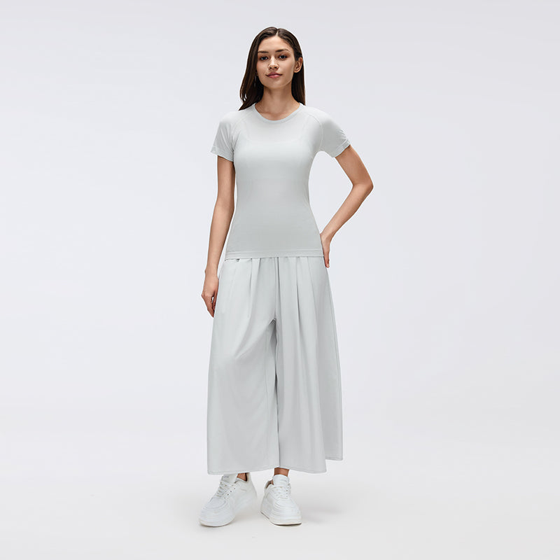 Wrinkle-Free, Cooling Midnight Pants With Stretchy Waistband & Pockets - For Petites