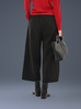 Wool Wrinkle-Free Haven Trousers With Elastic Waistband & Pockets - For Petites & Cold Climates