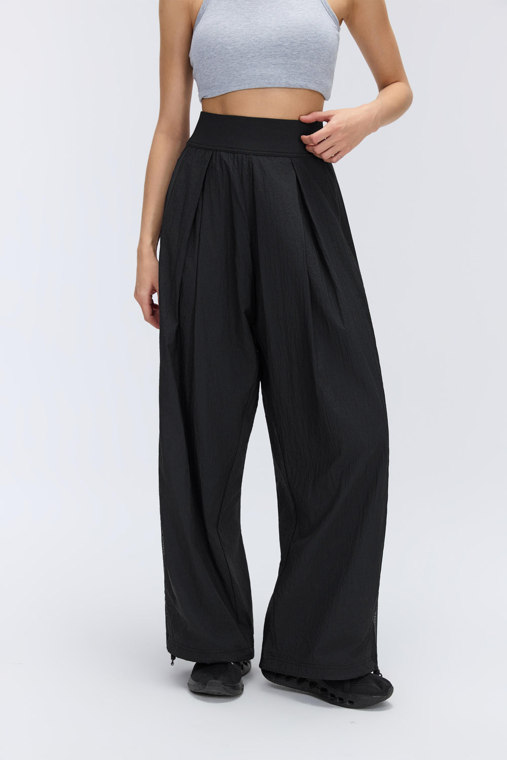 Cooling & Stretchable Tummy Control Refined Pants With Pockets With Adjustable Hems