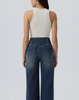 Cooling, Buttery Soft, Stretchy With Tummy Control Wide-Leg Snatch Jeans