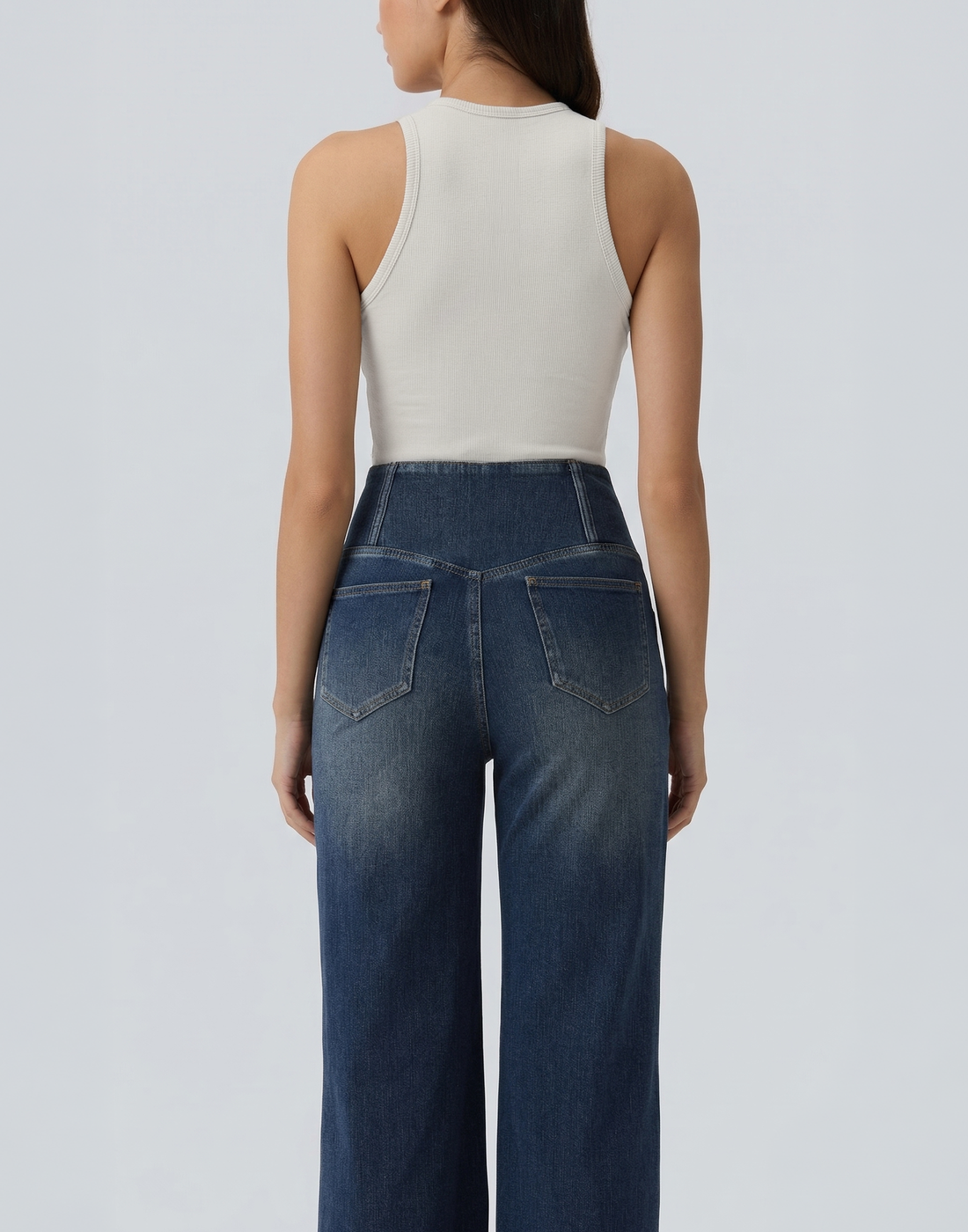 Cooling, Buttery Soft, Stretchy With Tummy Control Wide-Leg Snatch Jeans