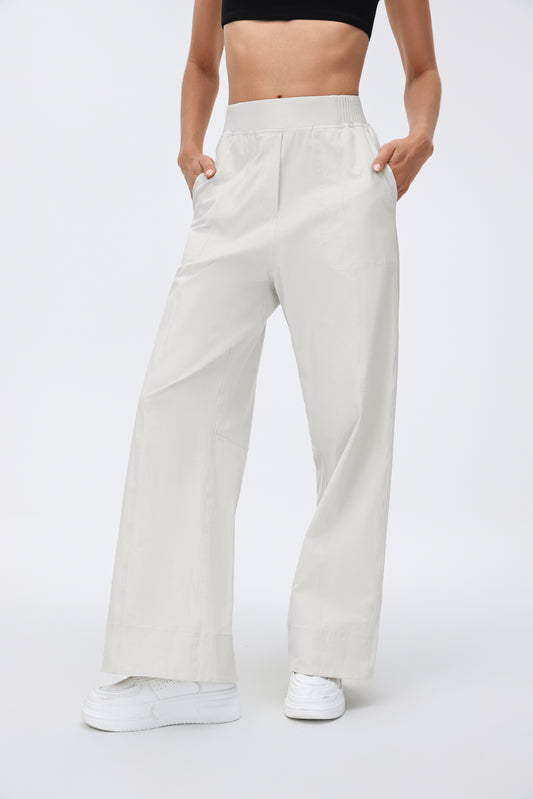 Wrinkle-Free, Cooling & Breathable FlexWork Pants With Stretchy High Waistband With Pockets