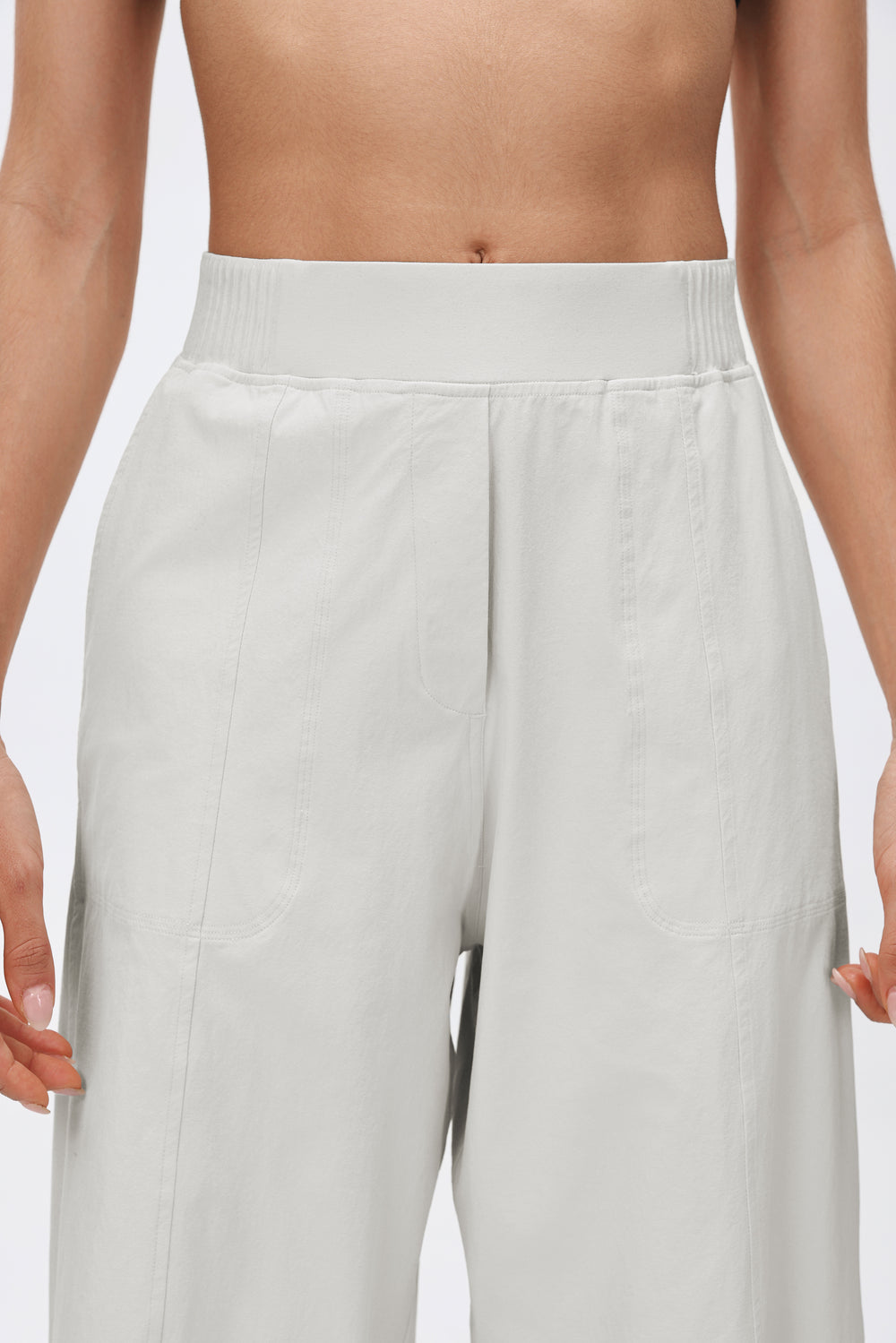 Wrinkle-Free, Cooling & Breathable FlexWork Pants With Stretchy High Waistband With Pockets