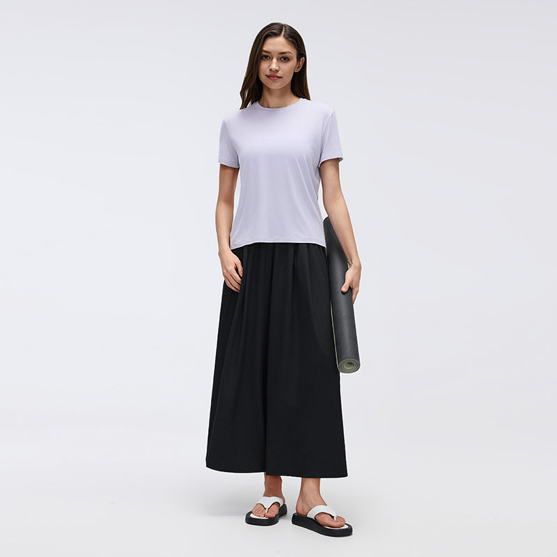 Wrinkle-Free, Cooling Midnight Pants With Stretchy Waistband & Pockets - For Petites
