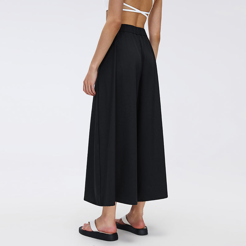 Wrinkle-Free, Cooling Midnight Pants With Stretchy Waistband & Pockets - For Petites
