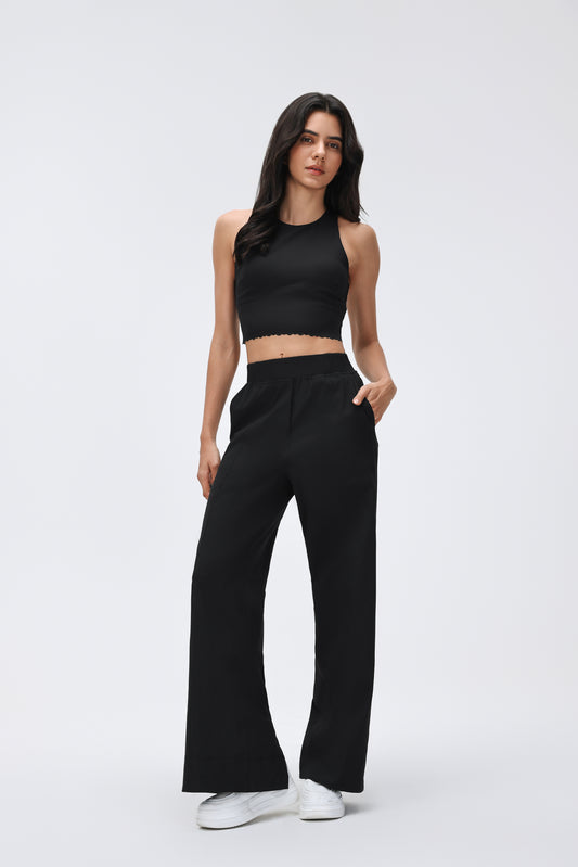 Wrinkle-Free, Cooling & Breathable FlexWork Pants With Stretchy High Waistband With Pockets