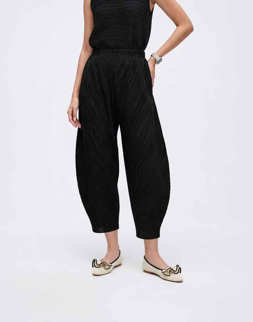 Wrinkle-Free, Cooling & Breathable Billow Pants With Elastic Waistband