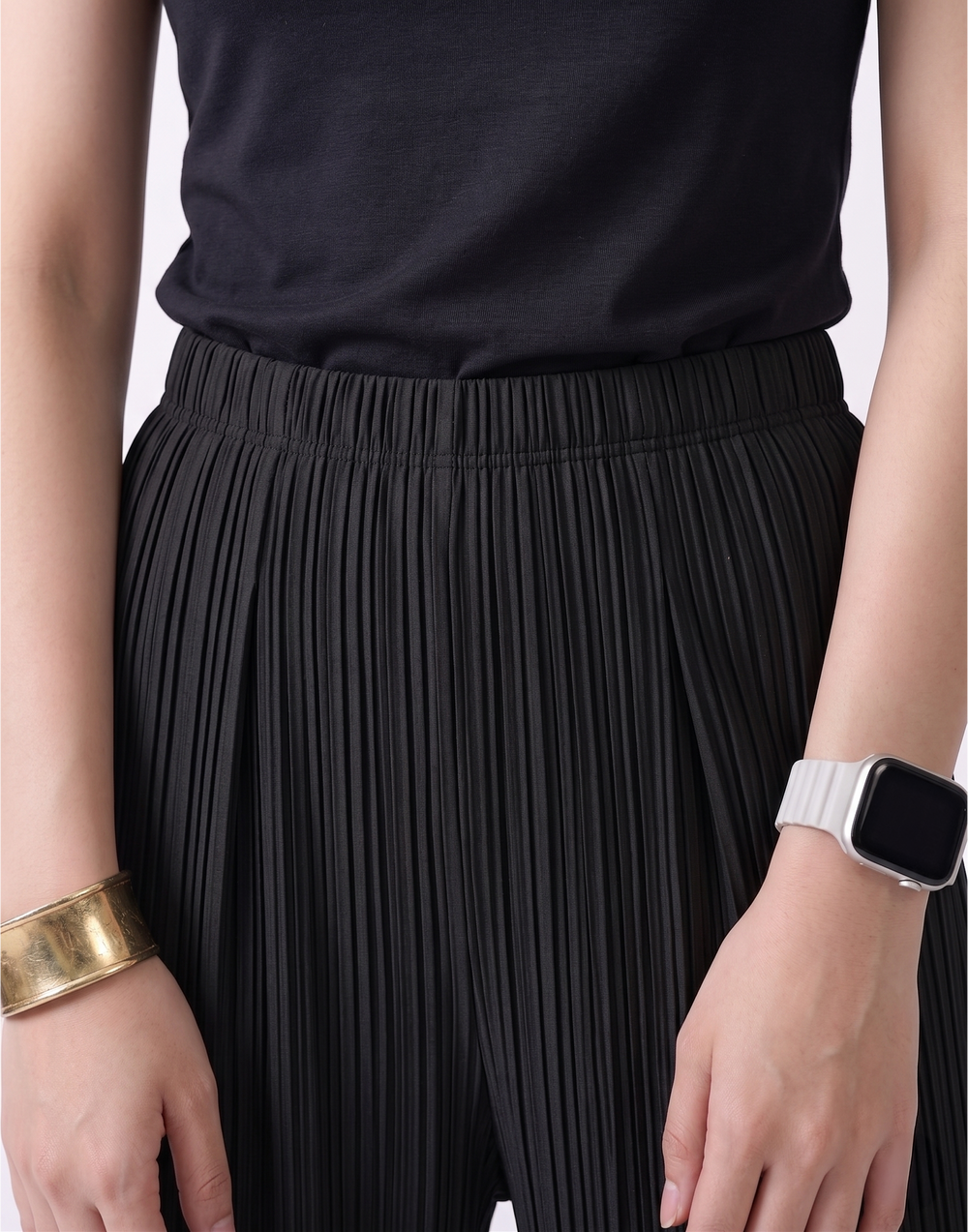 Cooling, Wrinkle-Free With Stretchy Waistband Timeless Trousers With Pockets