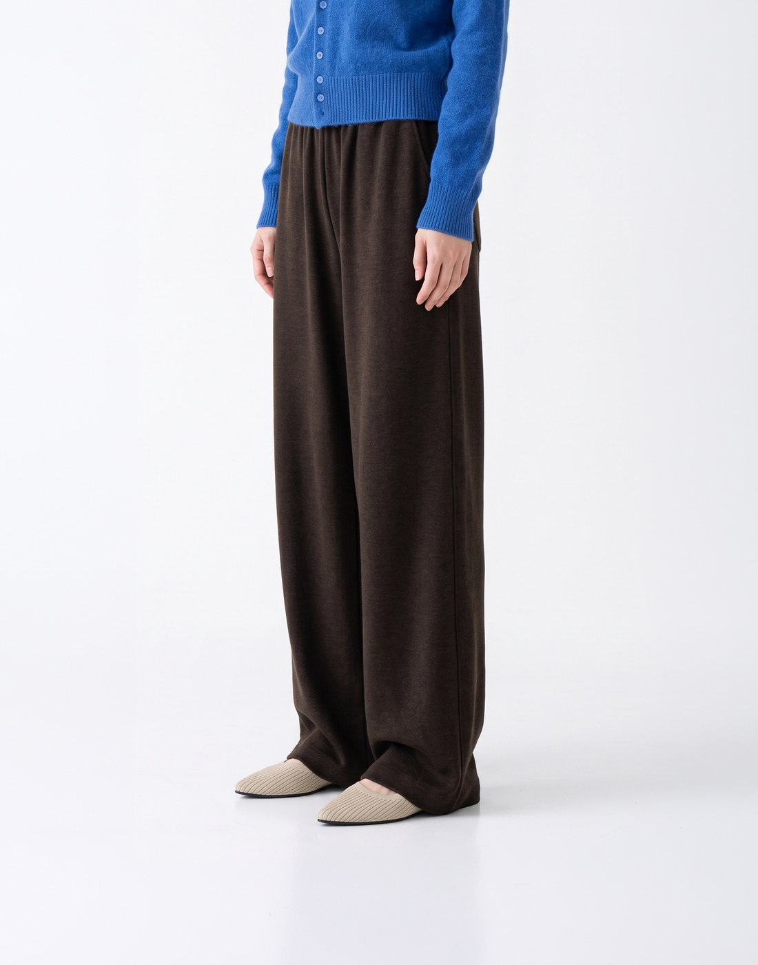 Buttery Soft, Warm With Elastic Waistband Highland Wool Pants With Pockets