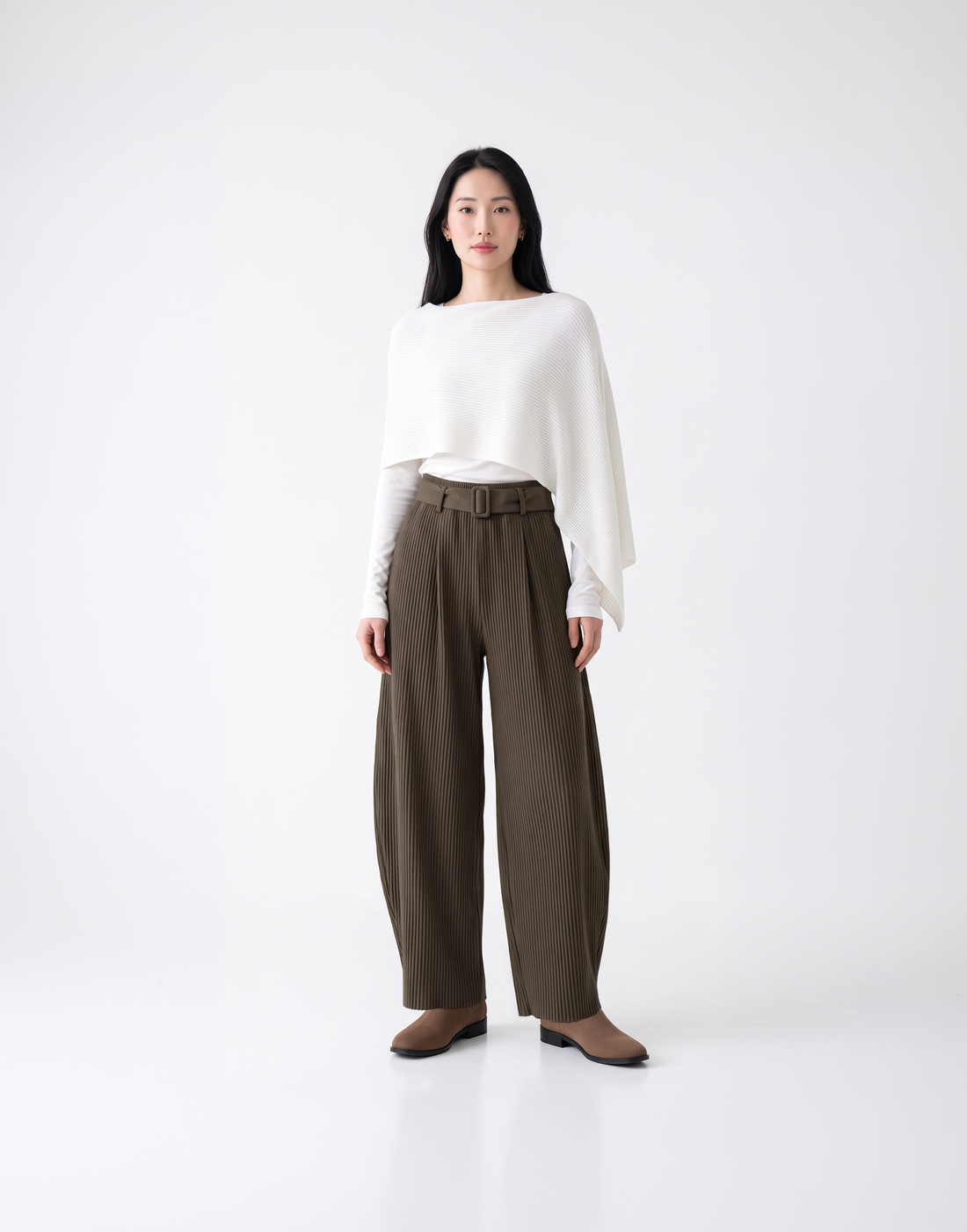 Wrinkle-Free, Cooling & Breathable Free Size Pleated Nola Pants