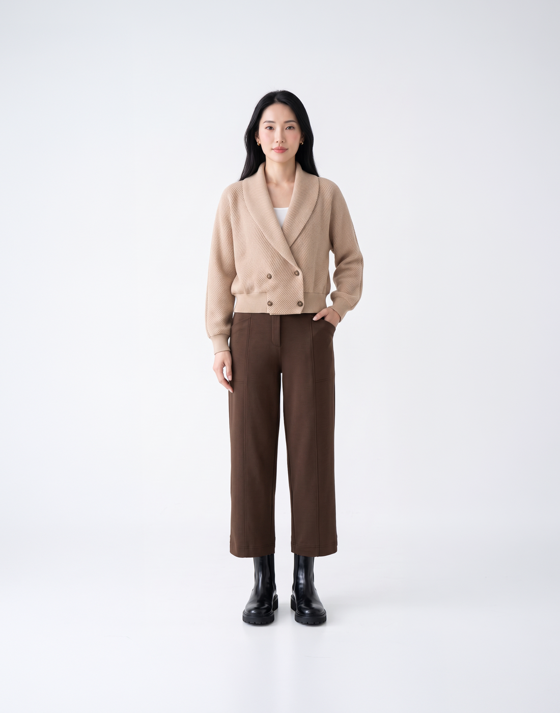 Wrinkle-Free, Butery Soft & Stretchy With Stretchy Waistband Arc Pants & Adjustable Hems