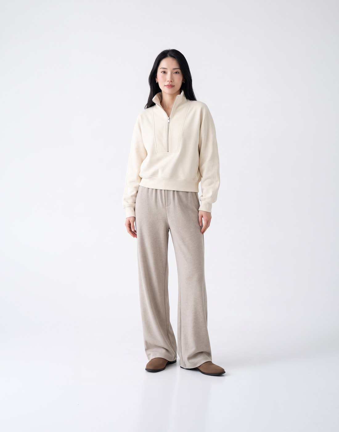 Buttery Soft, Warm With Elastic Waistband Highland Wool Pants With Pockets