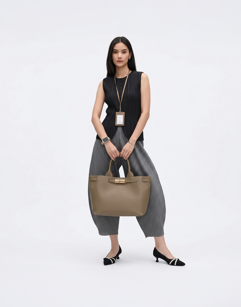 Wrinkle-Free, Cooling & Breathable Billow Pants With Elastic Waistband