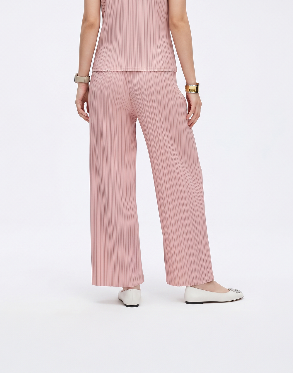 Cooling, Wrinkle-Free With Stretchy Waistband Timeless Trousers With Pockets