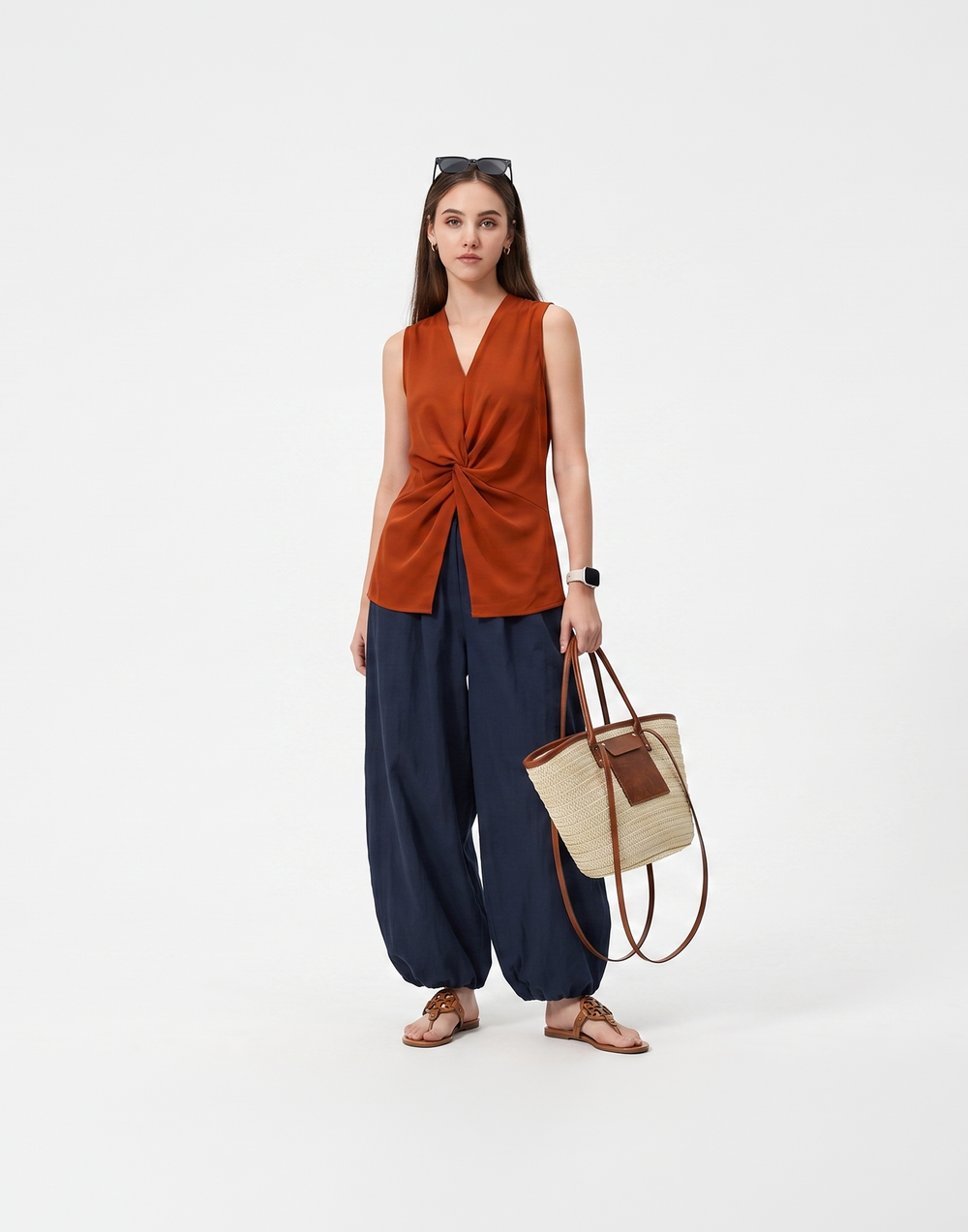 Cooling & Stretchy Air Balloon Pants With Elastic Waistband & Pockets