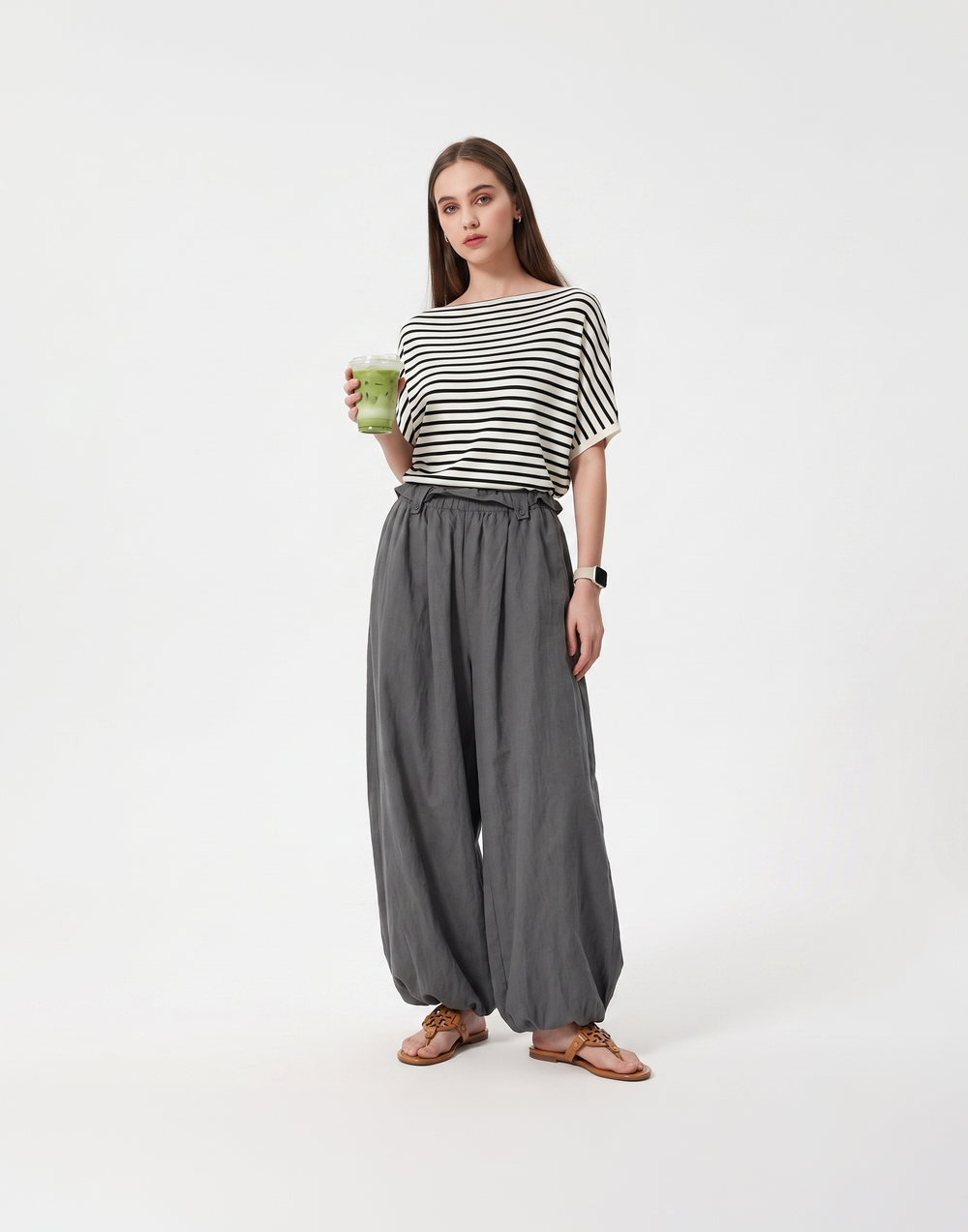 Cooling & Stretchy Air Balloon Pants With Elastic Waistband & Pockets