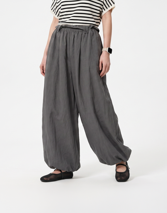 Cooling & Stretchy Air Balloon Pants With Elastic Waistband & Pockets