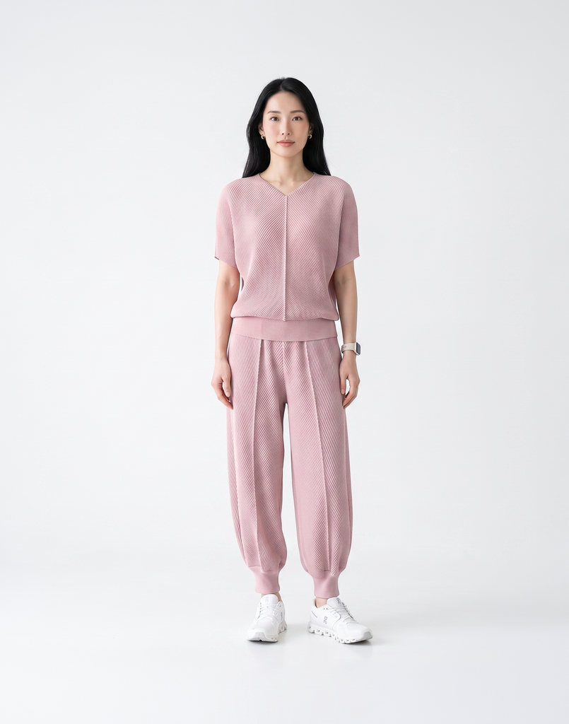 Wrinkle-Free, Cooling & Breathable Free Size Takeoff Pleated Set