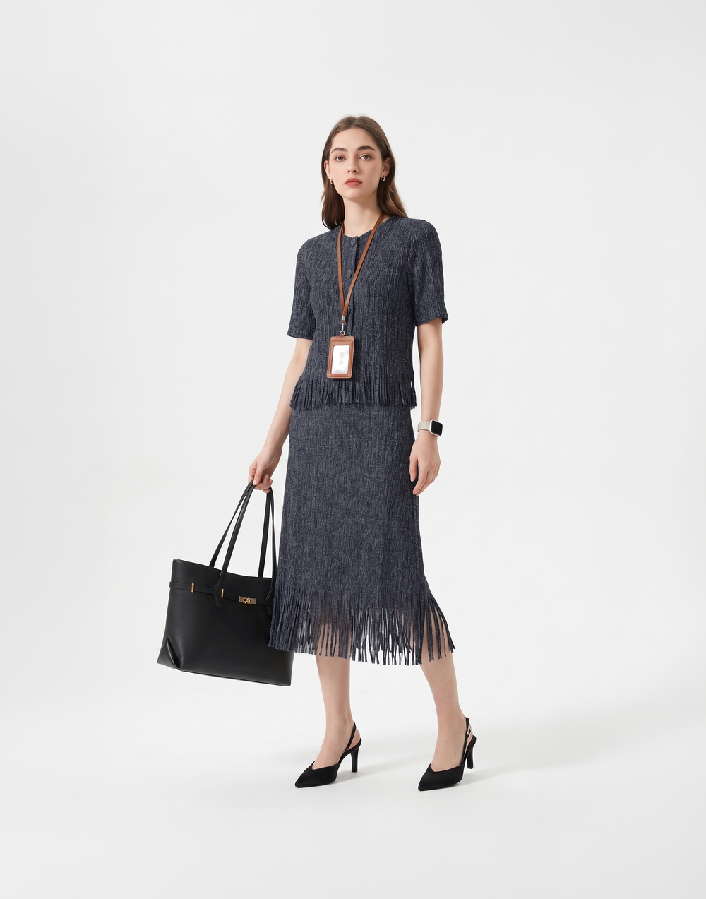 Wrinkle-Free, Cooling & Breathable Free Size Cascade Pleated Set