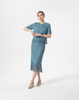 Wrinkle-Free, Cooling & Breathable Free Size Cascade Pleated Set