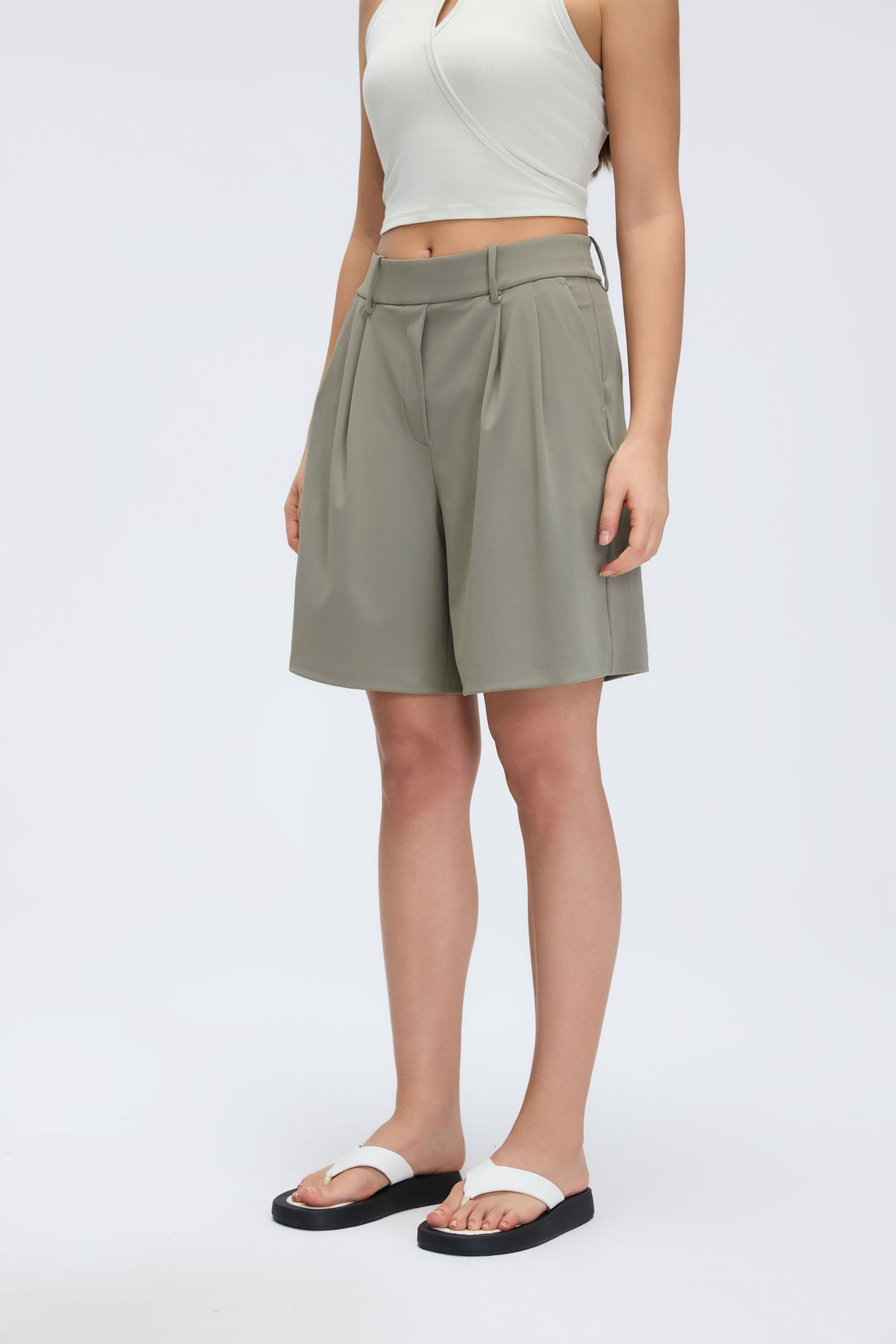 Buy 1, Get 1 Free - Cooling & Buttery Soft Stretchy Daylight Bermudas With Stretchy Waistband