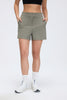 Buy 1, Get 1 Free - Wrinkle-Free & Buttery Soft Rise Bermudas With Stretchy Waistband & Pockets