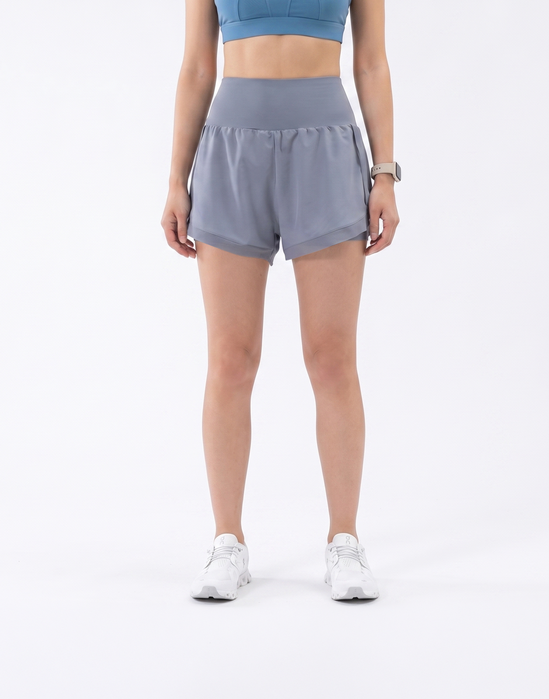 Buy 1, Get 1 Free - Buttery Soft High-Waisted Pace Shorts With Inner Tights & Pocket For Mobile