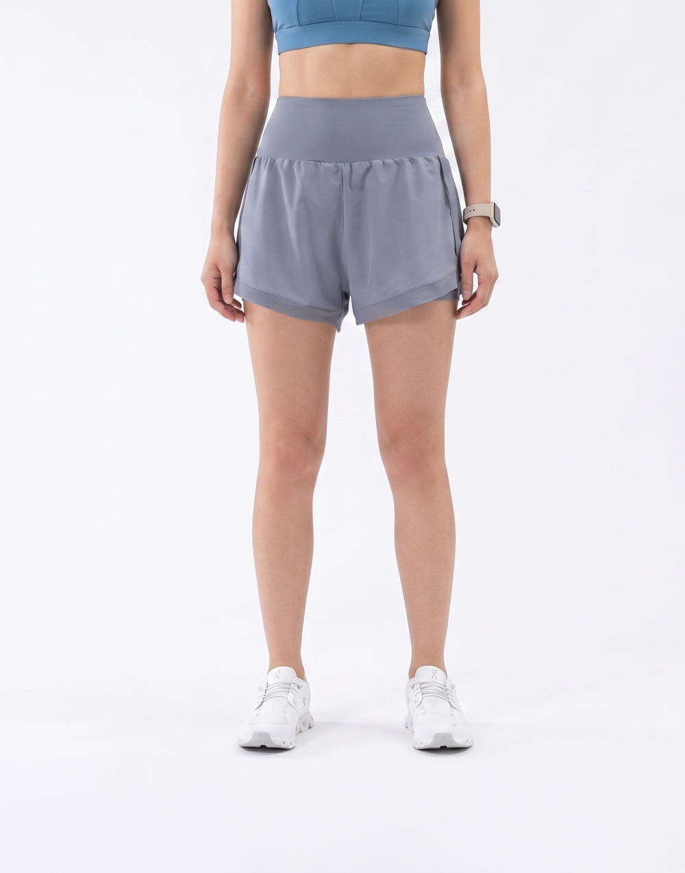 Buy 1, Get 1 Free - Buttery Soft High-Waisted Pace Shorts With Inner Tights & Pocket For Mobile