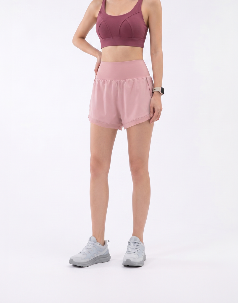 Buy 1, Get 1 Free - Buttery Soft High-Waisted Pace Shorts With Inner Tights & Pocket For Mobile