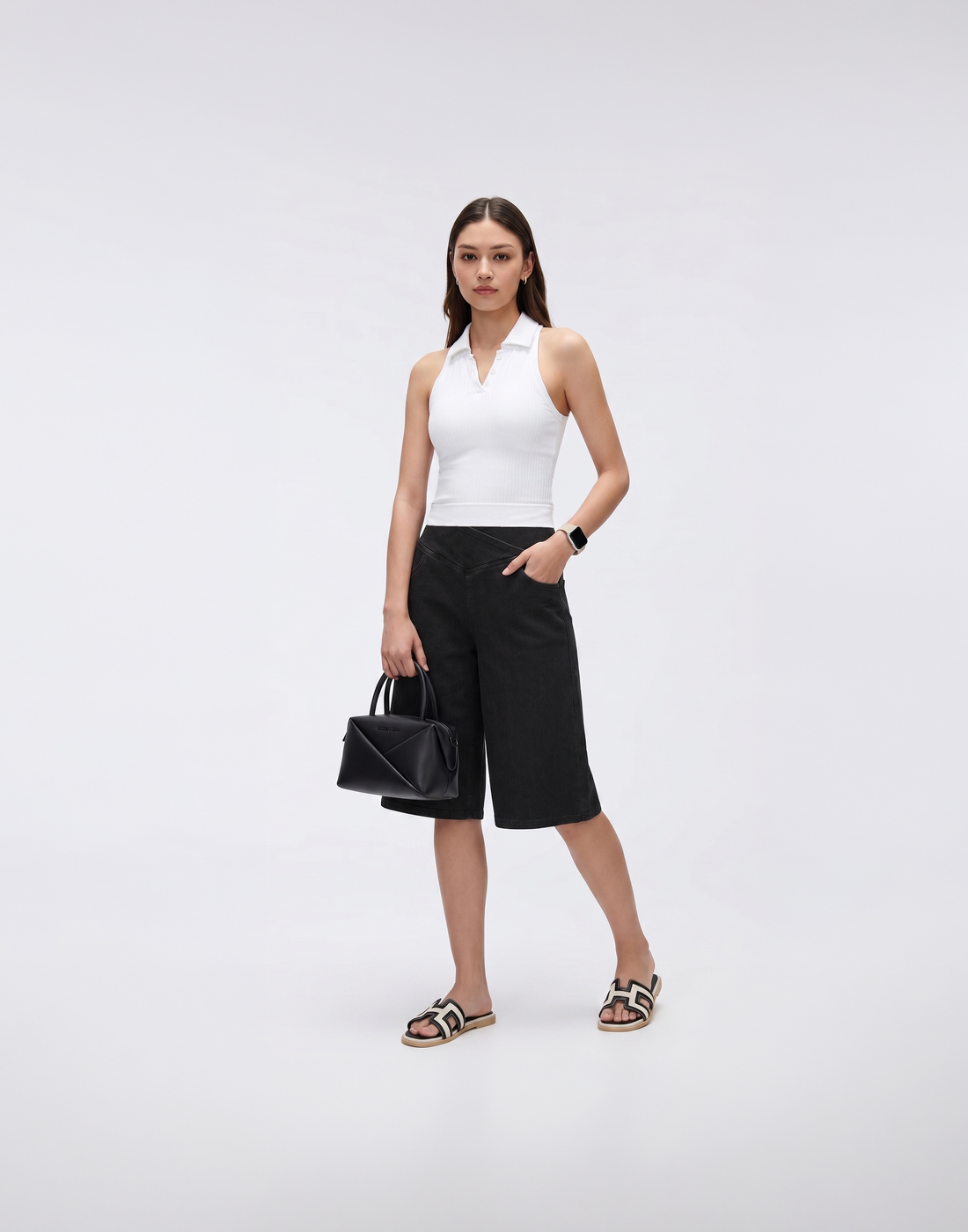 Cooling, Buttery Soft & Stretchy Fresh Denim Shorts With Tummy Control