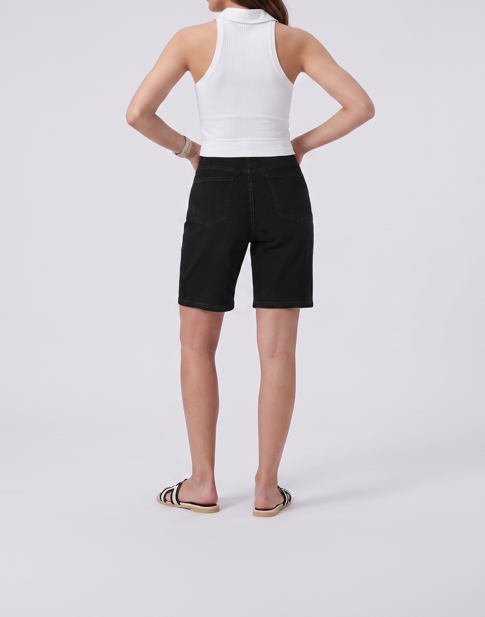 Cooling, Buttery Soft With Tummy Control Freedom Denim Shorts With Pockets