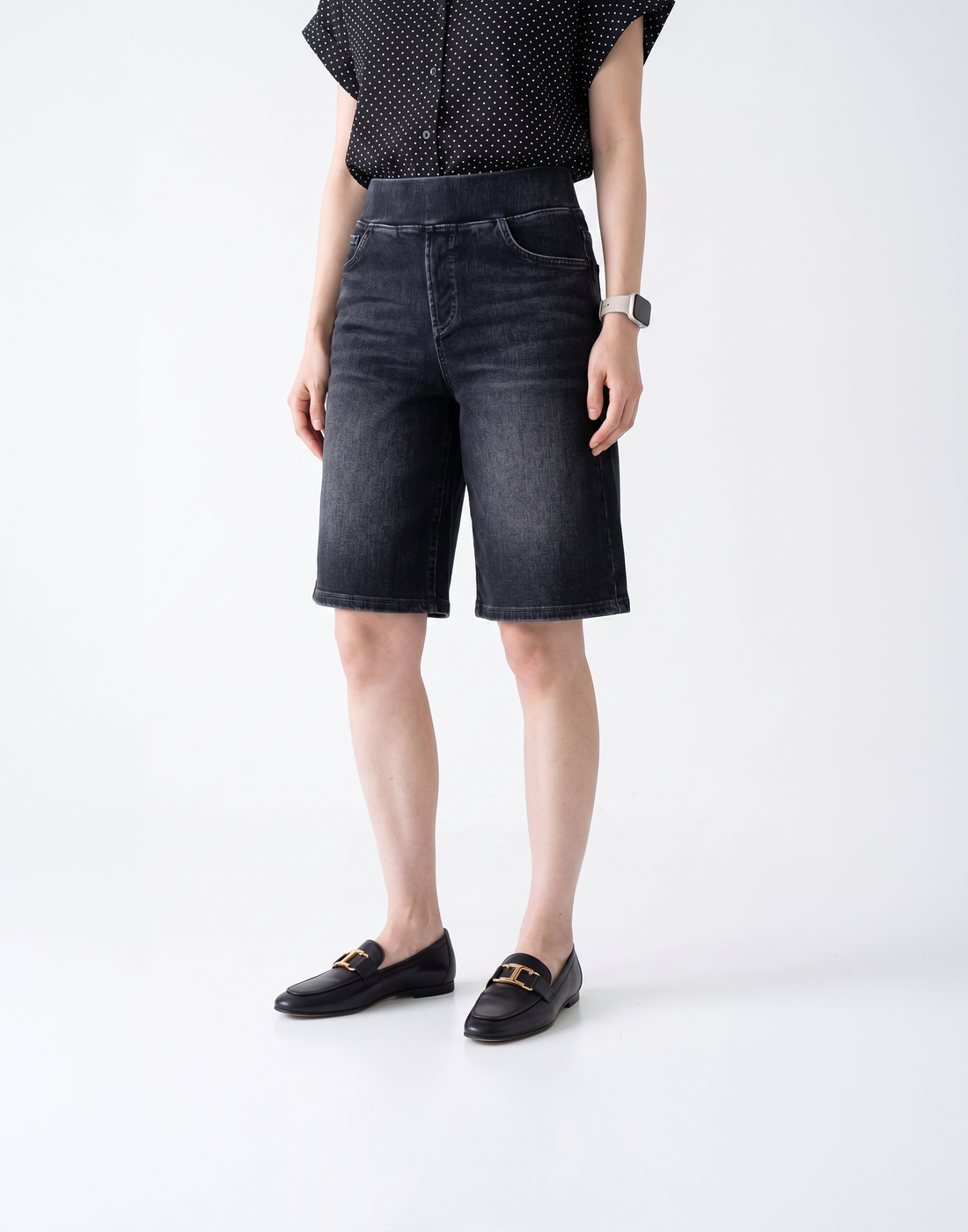 Cooling, Breathable & Buttery Soft With Tummy Control Advantage Denim Bermudas