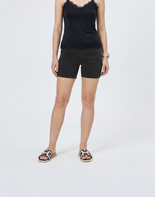 Cooling, Buttery Soft, Stretchy Curve Tummy Control Denim Shorts
