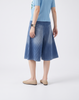 Cooling, Breathable & Free Size Wave Pleated Denim Shorts With Pockets